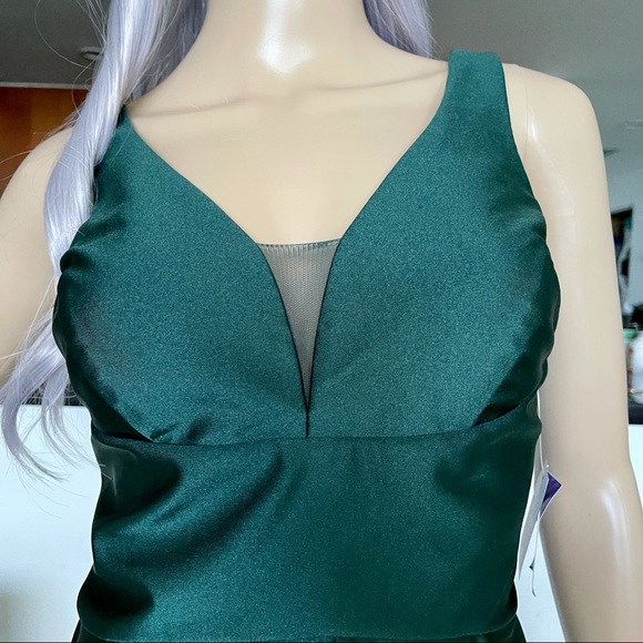 Morgan & Co Cut-out Back Satin Gown - Picture 5 of 15